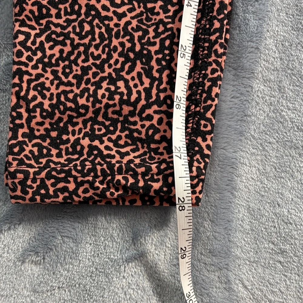Nike Women's Orange and Black Patterned Full Length Leggings